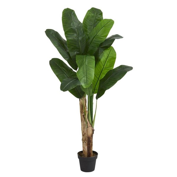 Nearly Naturals 5 ft. Double Stalk Banana Artificial Tree 5576